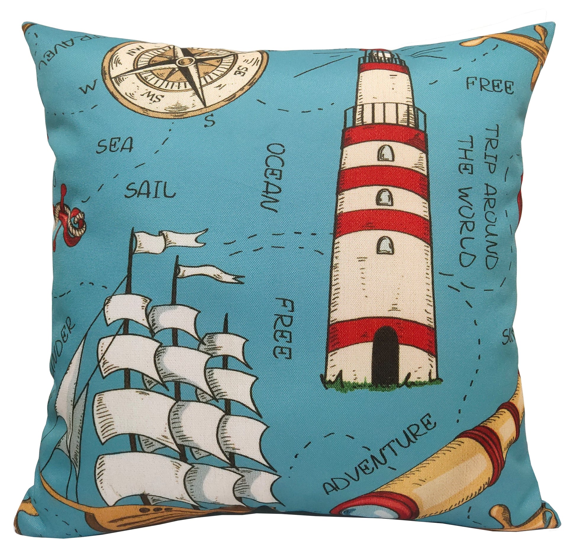 OLIVIA ROCCO Cushions SEASIDE / 43 x 43 cm Seaside Coastal Waterproof Cushion Covers 43x43cm Wholesale Manchester UK