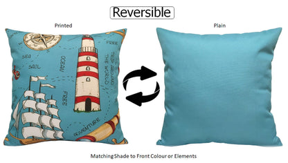 OLIVIA ROCCO Cushions SEASIDE / 43 x 43 cm Seaside Coastal Waterproof Cushion Covers 43x43cm Wholesale Manchester UK
