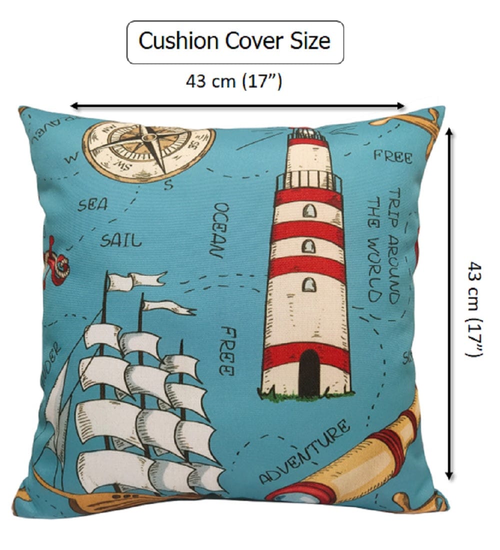 OLIVIA ROCCO Cushions SEASIDE / 43 x 43 cm Seaside Coastal Waterproof Cushion Covers 43x43cm Wholesale Manchester UK