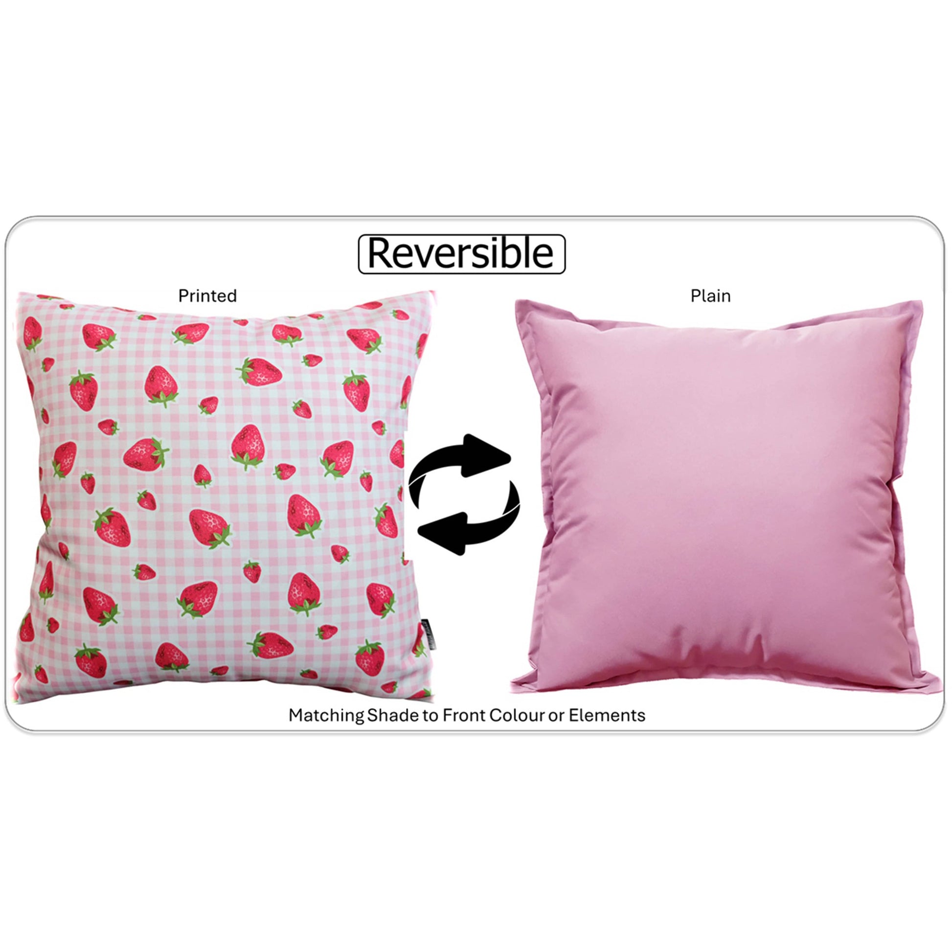 OLIVIA ROCCO Cushions STRAWBERRY / 43 x 43 CM Strawberry Waterproof Cushion Covers 43 x 43 cm Wholesale Manchester UK