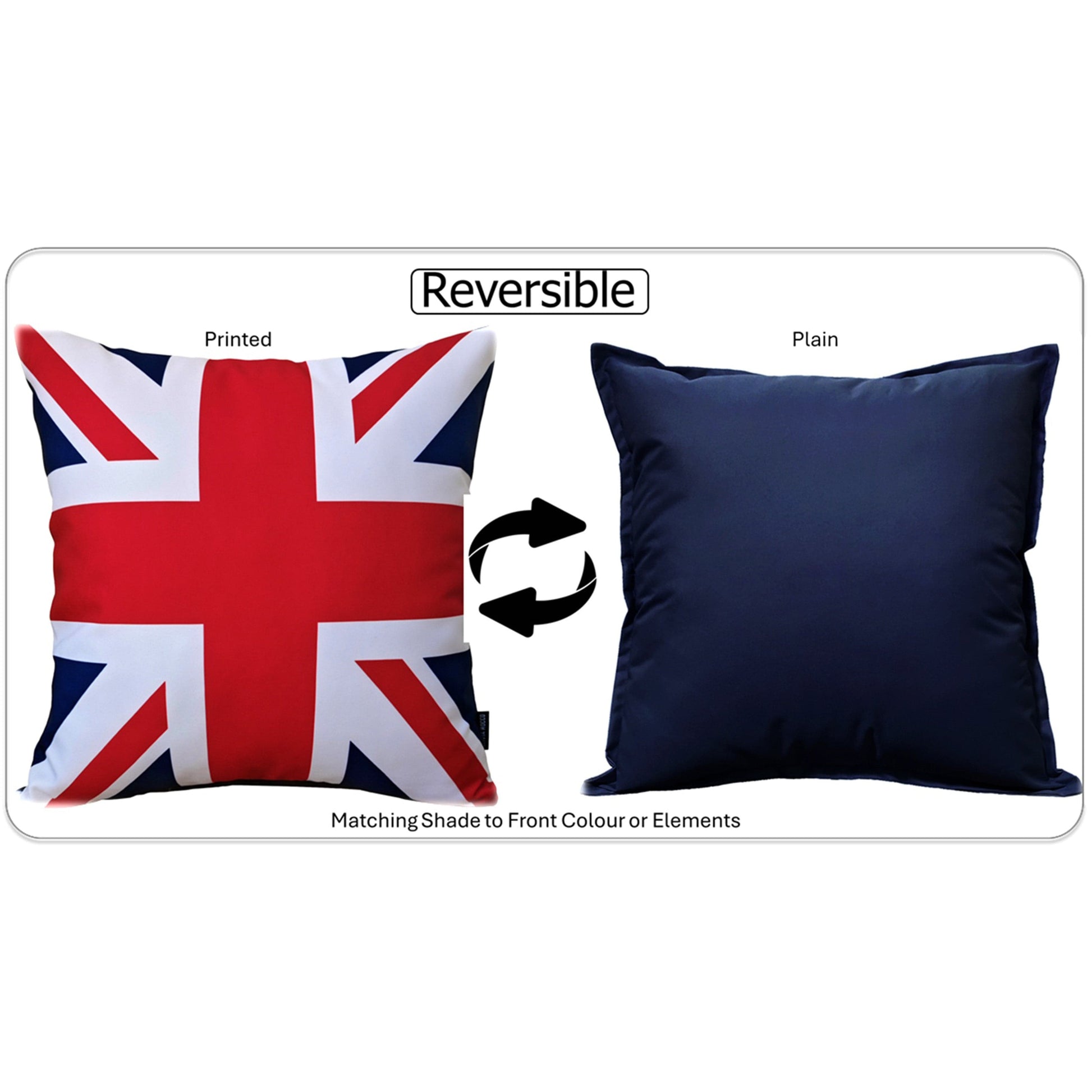 OLIVIA ROCCO Cushions UNION JACK / 43 x 43 CM Union Jack Waterproof Cushion Covers 43 x 43 cm Wholesale Manchester UK