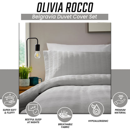 OLIVIA ROCCO Duvet Cover Belgravia Grey Duvet Cover Set Wholesale Manchester UK