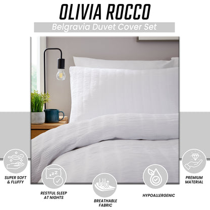 OLIVIA ROCCO Duvet Cover Belgravia White Duvet Cover Set Wholesale Manchester UK