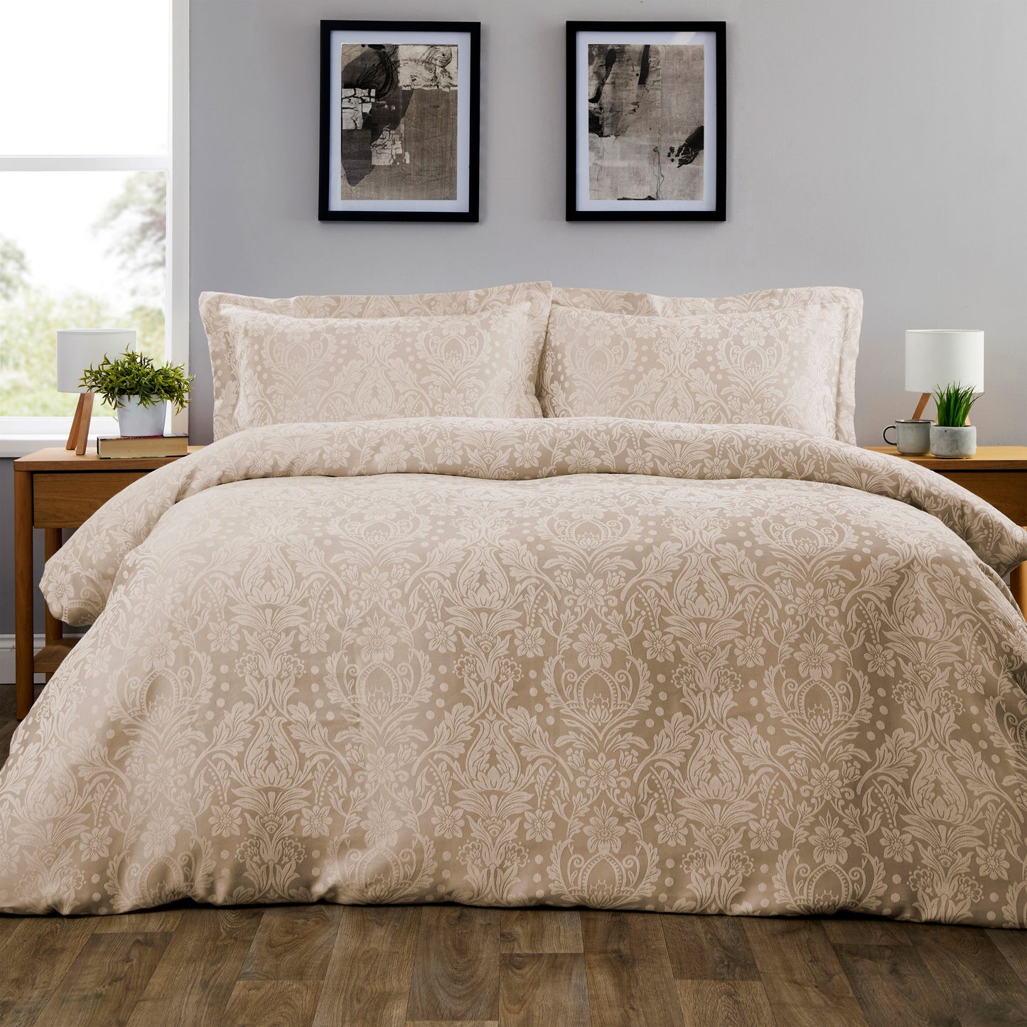 OLIVIA ROCCO Duvet Cover CHAMPANGE / SINGLE LOOMWORKS Dorchester Jacquard Duvet Cover Set Wholesale Manchester UK
