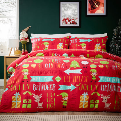 OLIVIA ROCCO Duvet Cover FESTIVE FUN / SINGLE Christmas Duvet Cover Sets Wholesale Manchester UK