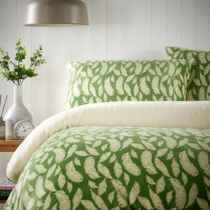 OLIVIA ROCCO Duvet Cover Floral Leaves Printed Teddy Duvet Sets With Reversible Sherpa Fleece Fur Wholesale Manchester UK