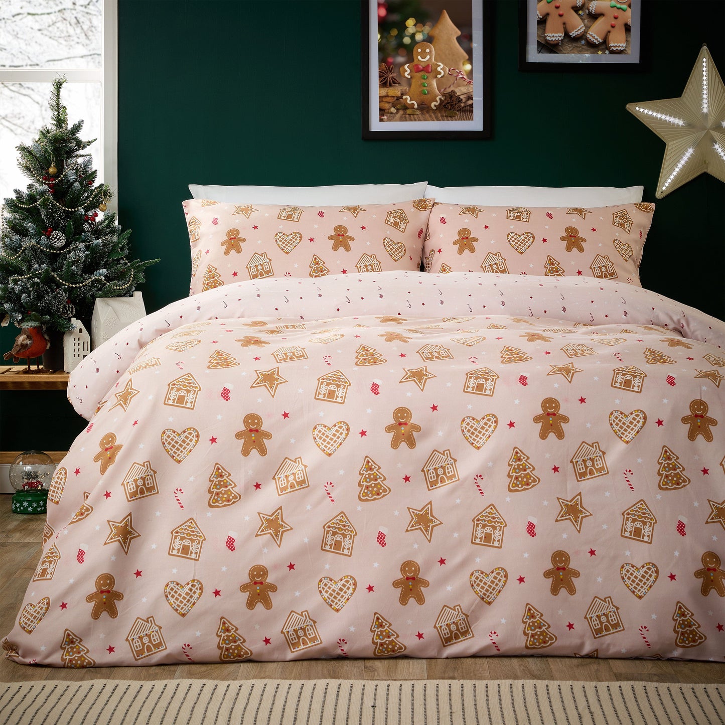 OLIVIA ROCCO Duvet Cover GINGERBREAD XMAS / SINGLE Christmas Duvet Cover Sets Wholesale Manchester UK