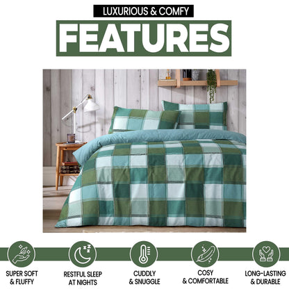 OLIVIA ROCCO Duvet Cover Glencoe Check Duvet Cover Set Easy Care Reversible Bedding Quilt Covers Wholesale Manchester UK