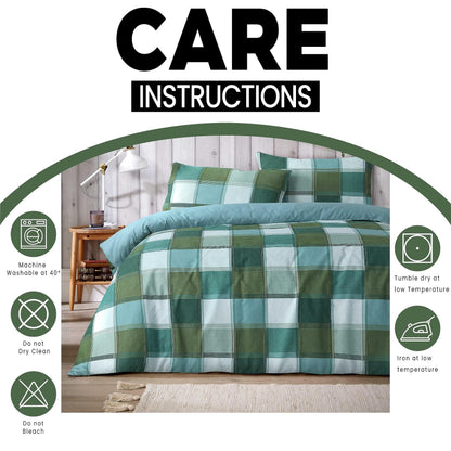 OLIVIA ROCCO Duvet Cover Glencoe Check Duvet Cover Set Easy Care Reversible Bedding Quilt Covers Wholesale Manchester UK