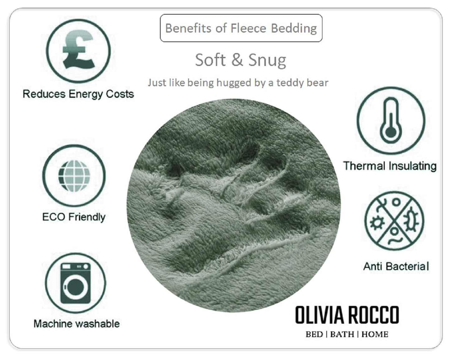 OLIVIA ROCCO Duvet Cover Leaf Printed Teddy Duvet Sets With Reversible Sherpa Fleece Fur Wholesale Manchester UK