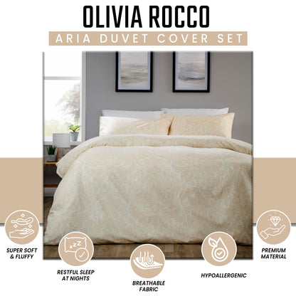 OLIVIA ROCCO Duvet Cover LOOMWORKS Aria Natural Microfibre Duvet Cover Set Wholesale Manchester UK