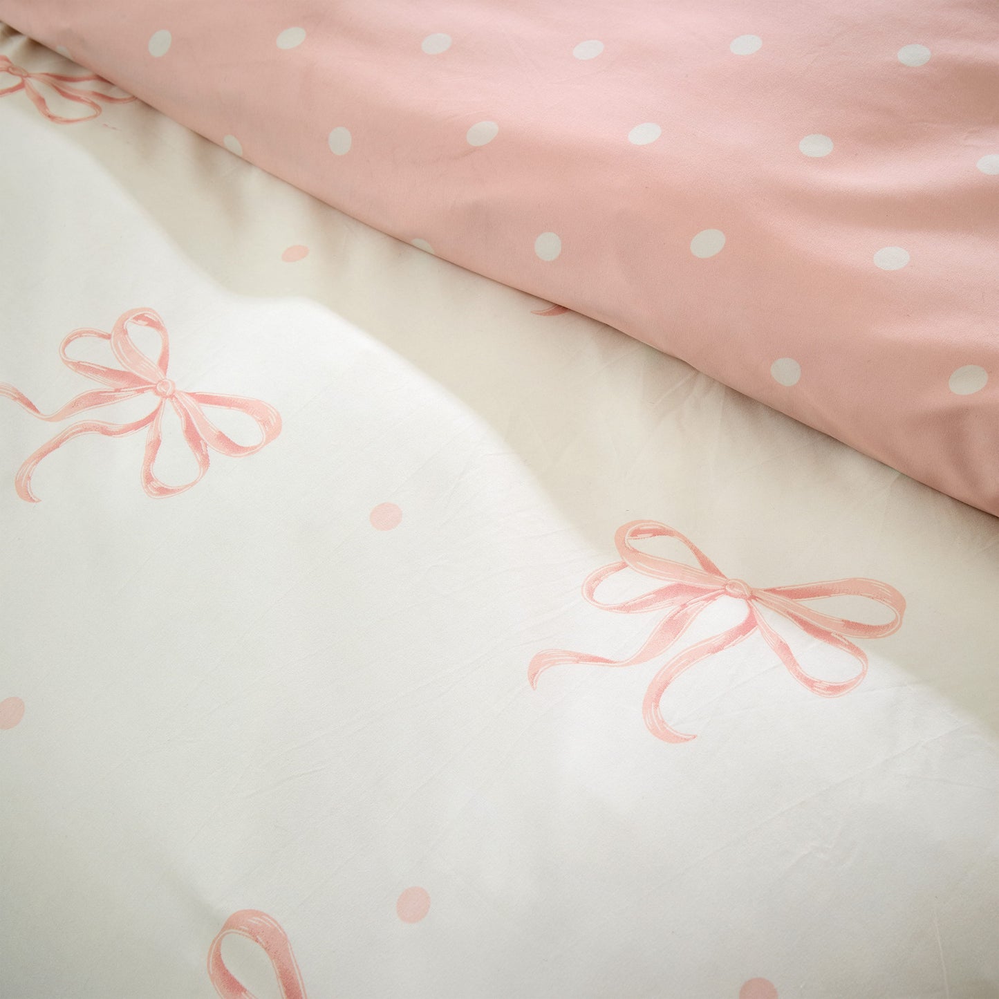 OLIVIA ROCCO Duvet Cover LOOMWORKS Bows Pink Microfibre Duvet Cover Set Wholesale Manchester UK