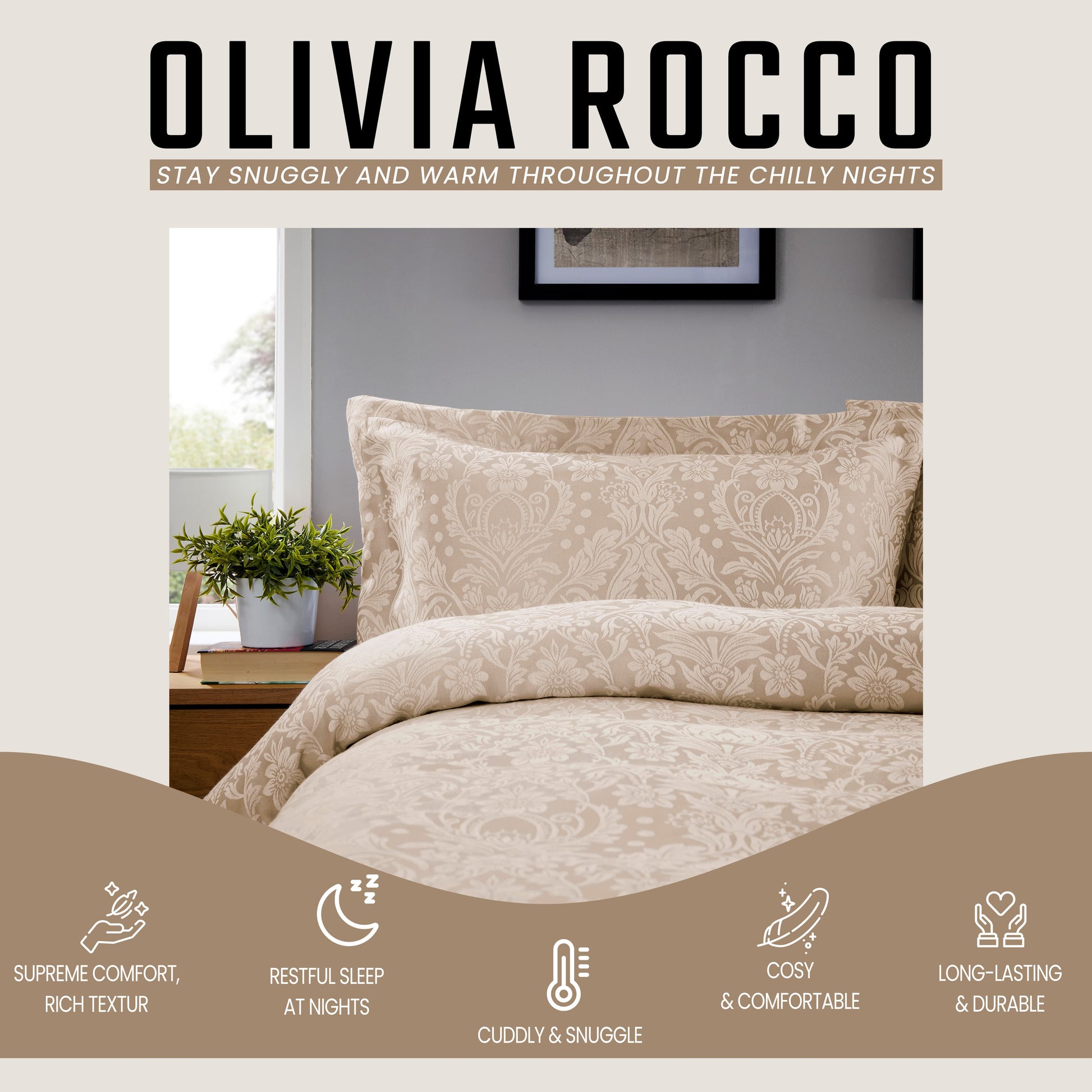 OLIVIA ROCCO Duvet Cover LOOMWORKS Dorchester Jacquard Duvet Cover Set Wholesale Manchester UK