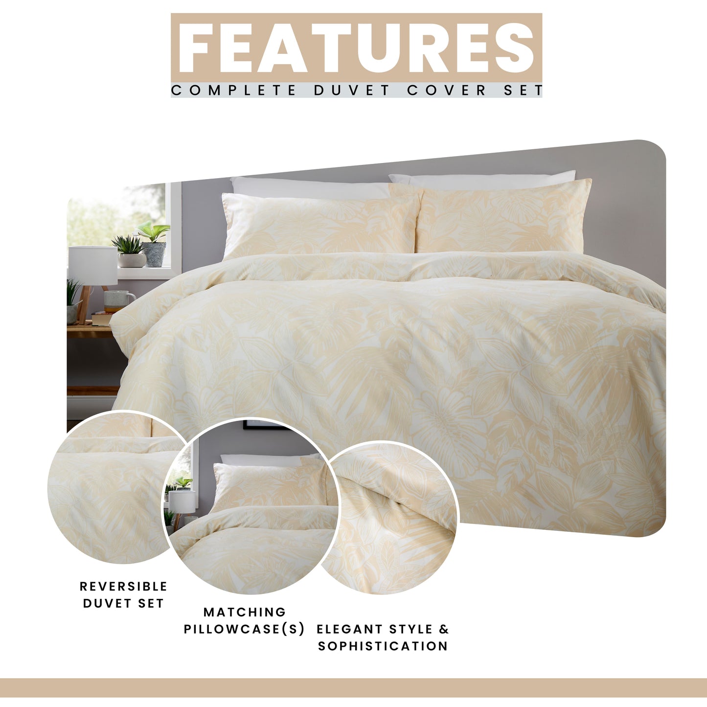 OLIVIA ROCCO Duvet Cover LOOMWORKS Fern Natural Microfibre Duvet Cover Set Wholesale Manchester UK