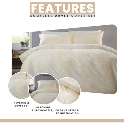 OLIVIA ROCCO Duvet Cover LOOMWORKS Fern Natural Microfibre Duvet Cover Set Wholesale Manchester UK