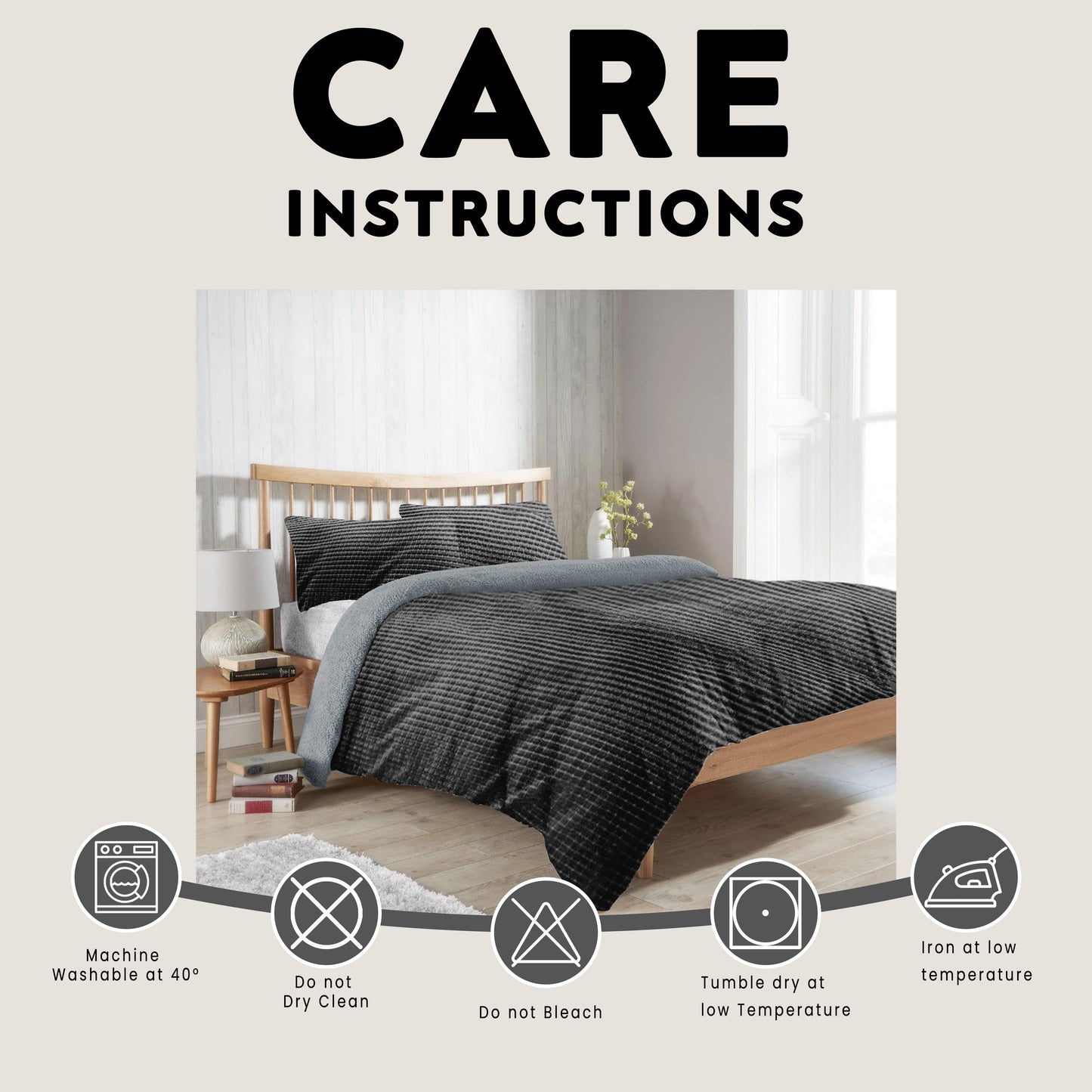 OLIVIA ROCCO Duvet Cover Maine Check Fluffy Fleece Duvet Cover Set Wholesale Manchester UK