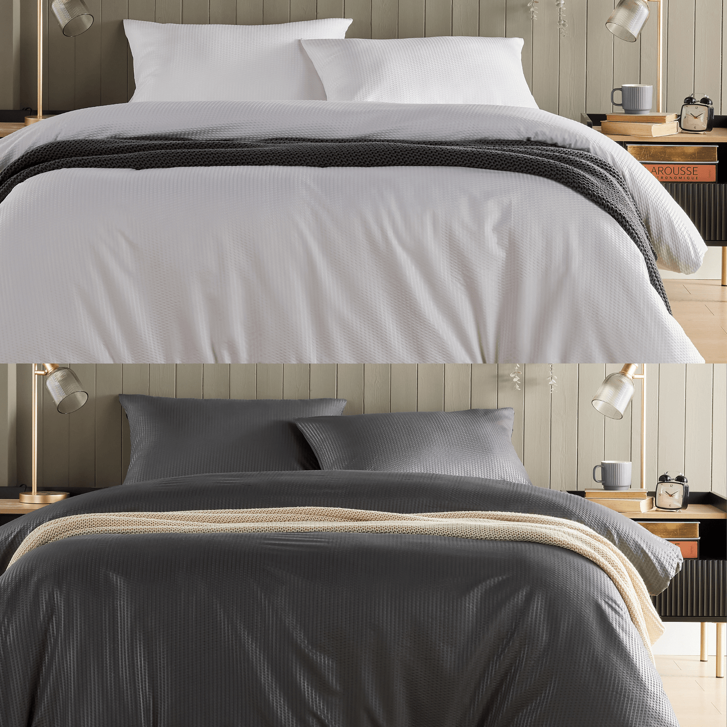 OLIVIA ROCCO Duvet Cover Monaco Seersucker Duvet Cover Set Quilt Cover Bedding Bed Linen Sets Wholesale Manchester UK