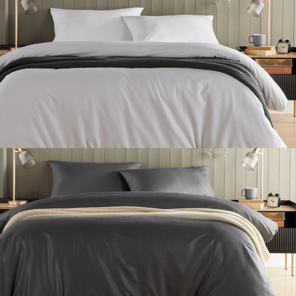 OLIVIA ROCCO Duvet Cover Monaco Seersucker Duvet Cover Set Quilt Cover Bedding Bed Linen Sets Wholesale Manchester UK