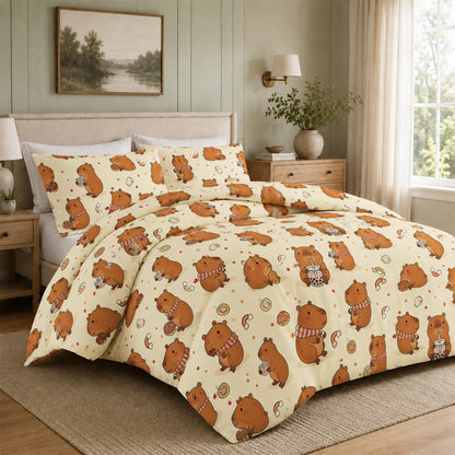 OLIVIA ROCCO Duvet Cover Natural / SINGLE OLIVIA ROCCO Capybara Duvet Cover Set Wholesale Manchester UK