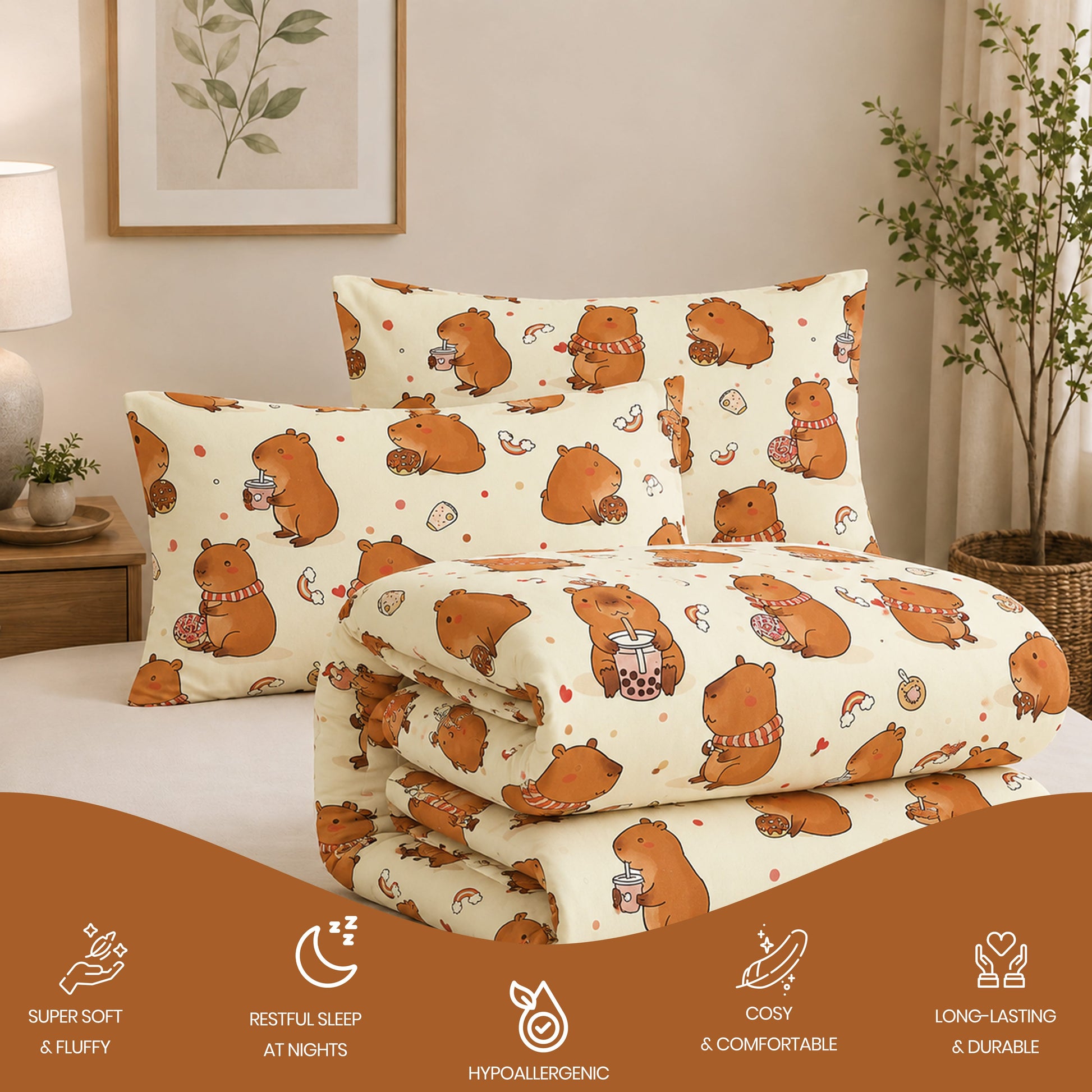 OLIVIA ROCCO Duvet Cover OLIVIA ROCCO Capybara Duvet Cover Set Wholesale Manchester UK