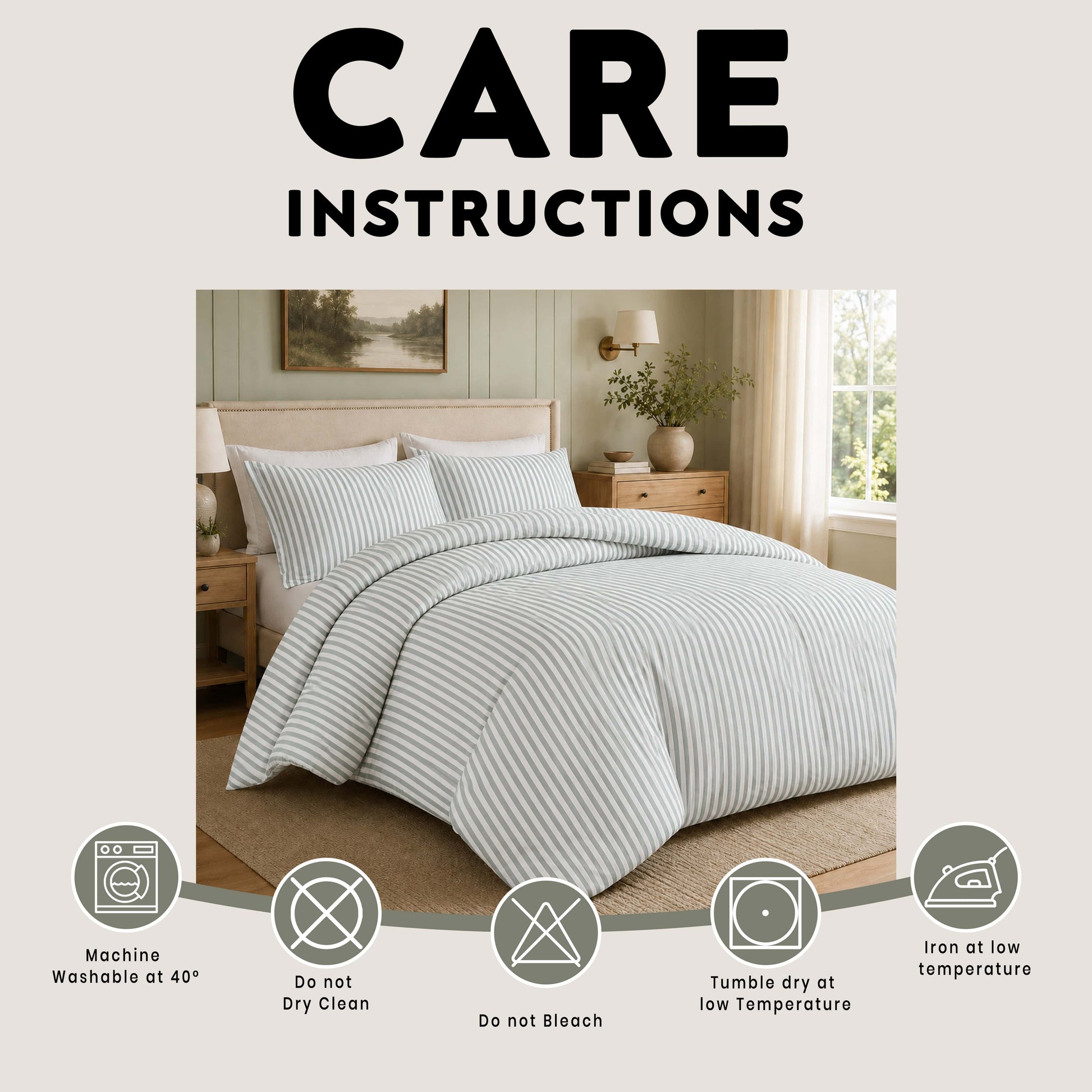 OLIVIA ROCCO Duvet Cover OLIVIA ROCCO Malham Stripe Duvet Cover Set Wholesale Manchester UK