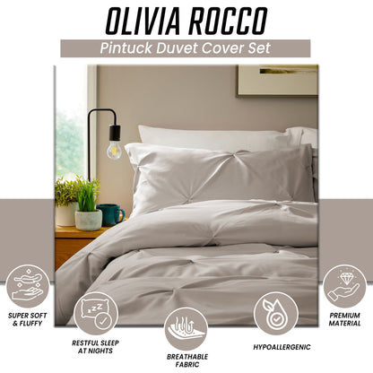 OLIVIA ROCCO Duvet Cover Pintuck Natural Duvet Cover Set Wholesale Manchester UK