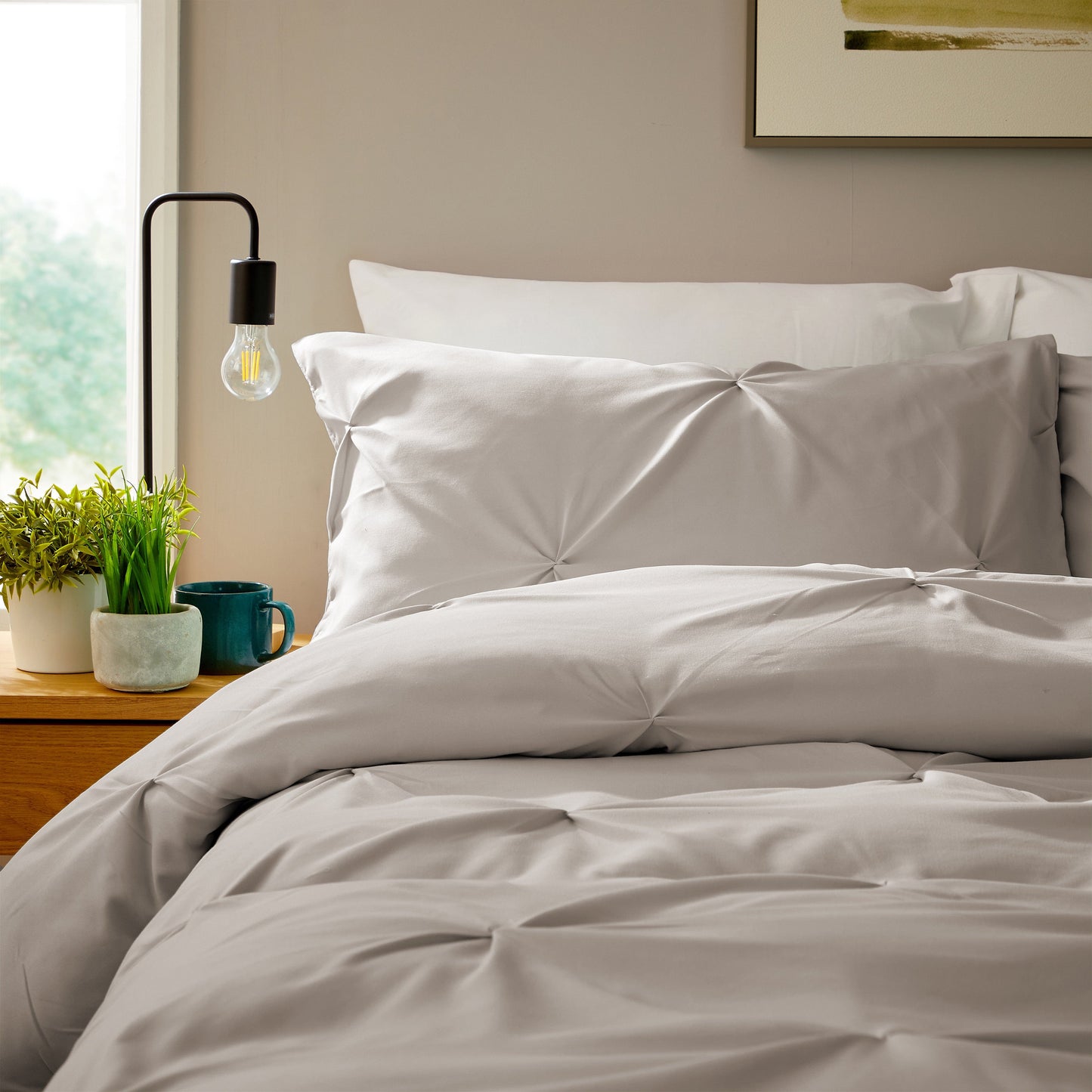 OLIVIA ROCCO Duvet Cover Pintuck Natural Duvet Cover Set Wholesale Manchester UK