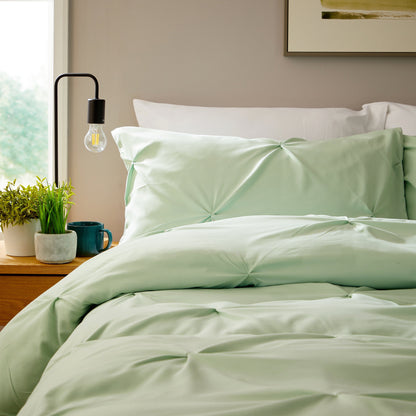 OLIVIA ROCCO Duvet Cover Pintuck Sage Green Duvet Cover Set Wholesale Manchester UK