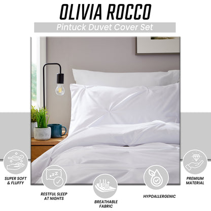 OLIVIA ROCCO Duvet Cover Pintuck White Duvet Cover Set Wholesale Manchester UK