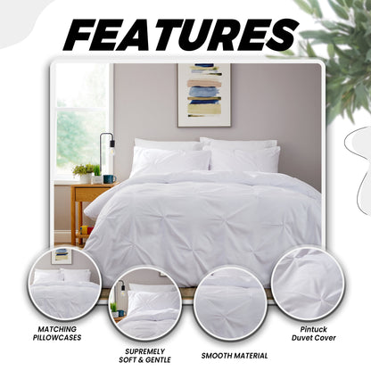 OLIVIA ROCCO Duvet Cover Pintuck White Duvet Cover Set Wholesale Manchester UK