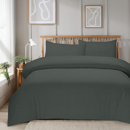 OLIVIA ROCCO Duvet Cover SINGLE / GREY Mayfair Stripe Duvet Cover Set Wholesale Manchester UK