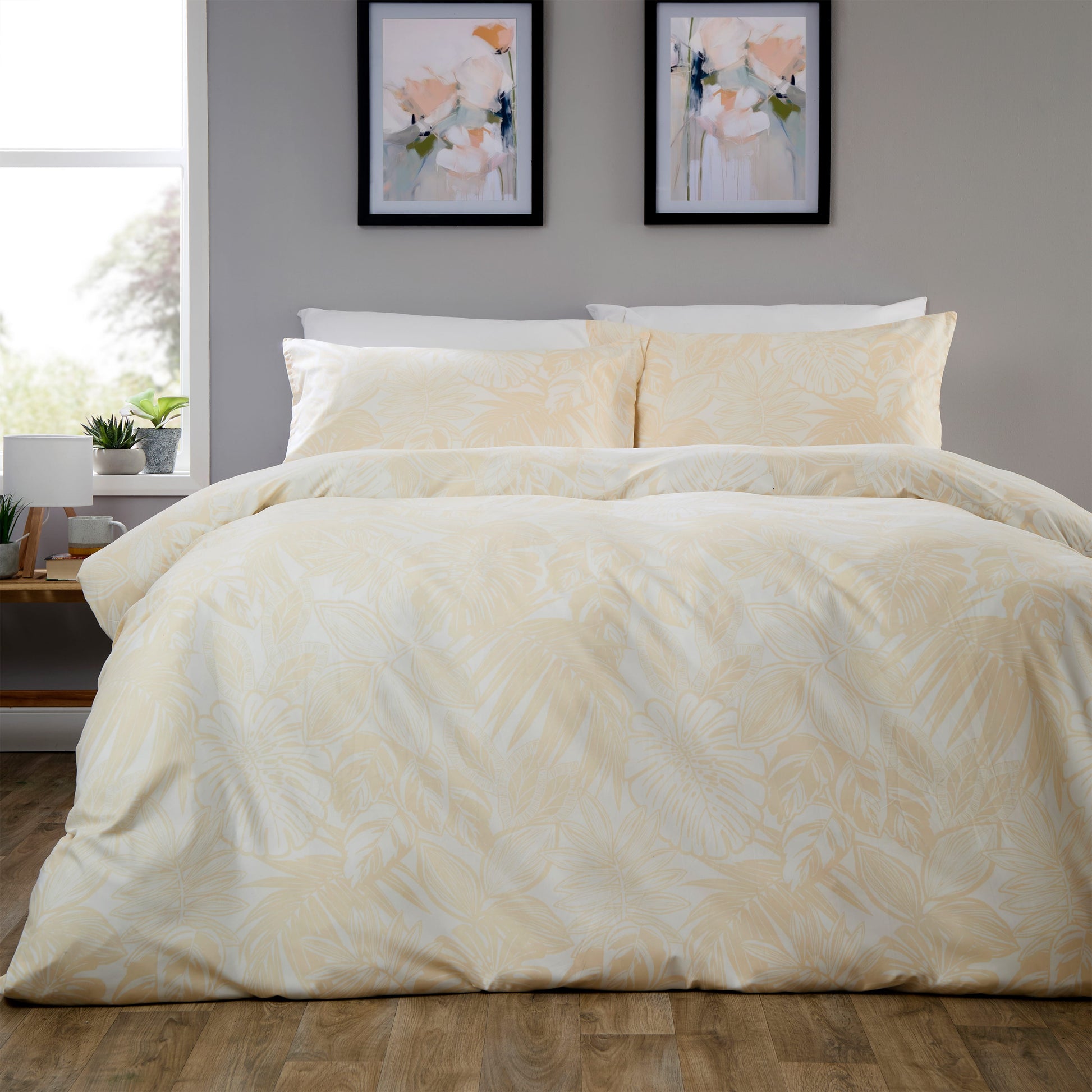 OLIVIA ROCCO Duvet Cover SINGLE LOOMWORKS Fern Natural Microfibre Duvet Cover Set Wholesale Manchester UK