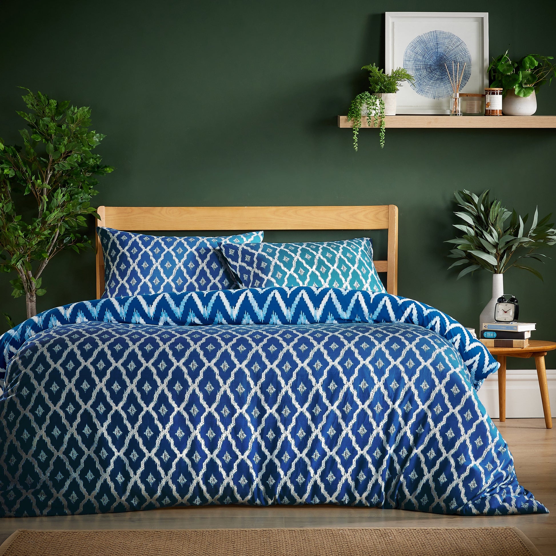 OLIVIA ROCCO Duvet Cover SINGLE / MADIERA SAPPHIRE Madiera Sapphire Flannel Duvet Cover Set Wholesale Manchester UK