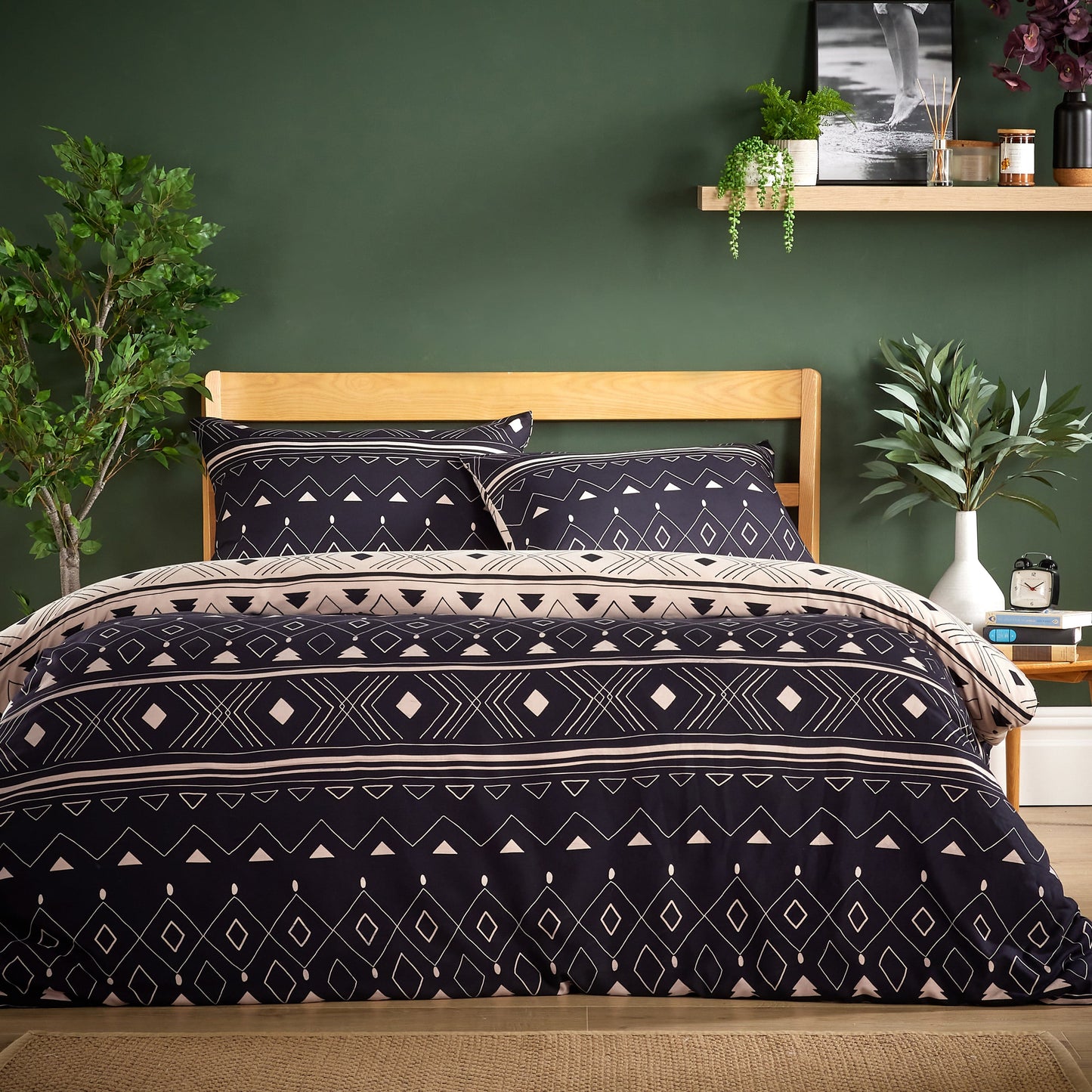OLIVIA ROCCO Duvet Cover SINGLE / OSLO BLACK Oslo Black Flannel Duvet Cover Set Wholesale Manchester UK