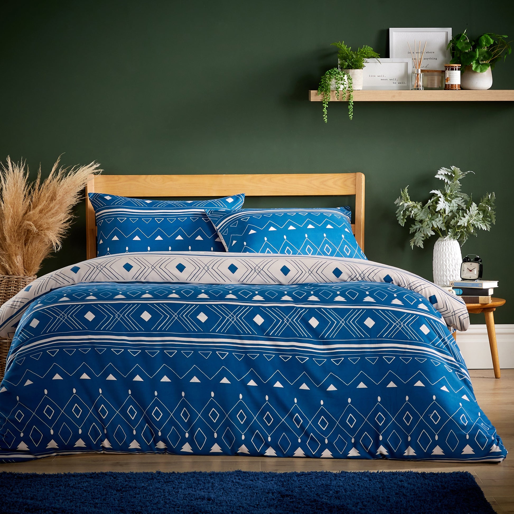 OLIVIA ROCCO Duvet Cover SINGLE / OSLO SAPPHIRE Oslo Sapphire Flannel Duvet Cover Set Wholesale Manchester UK