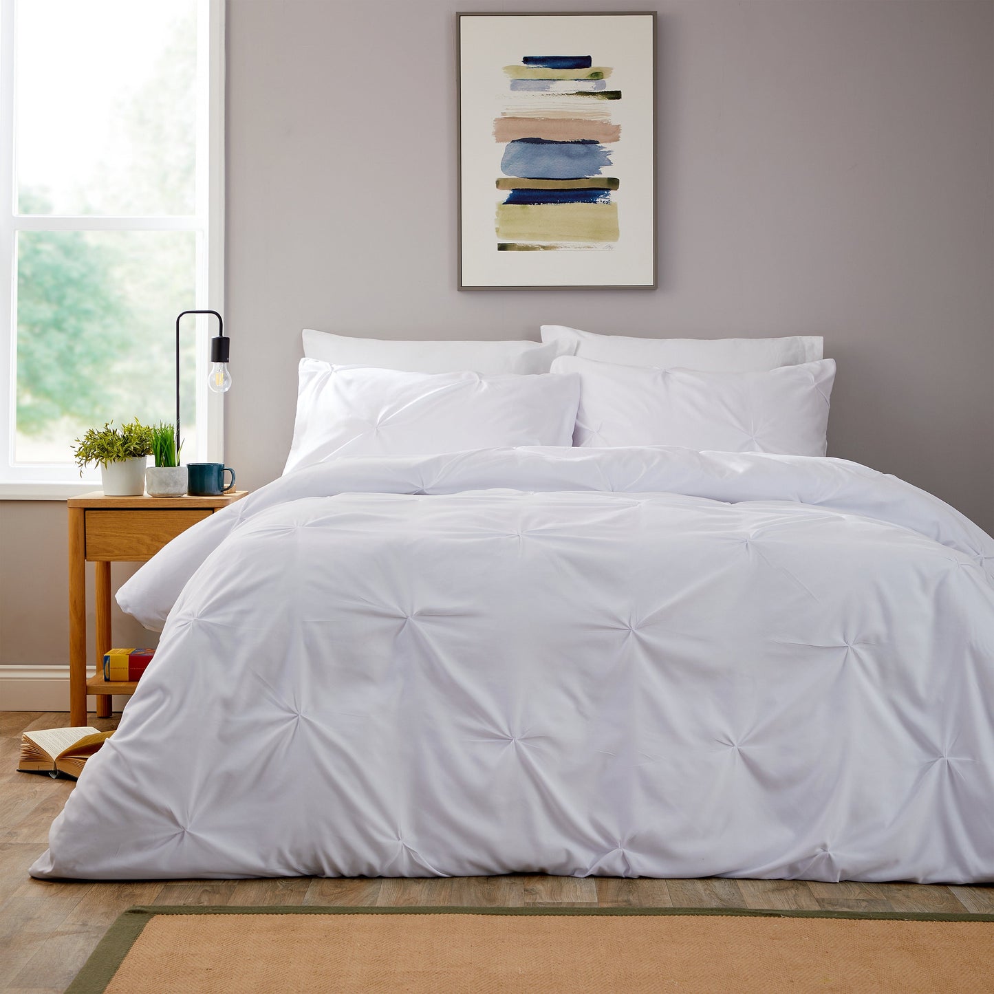 OLIVIA ROCCO Duvet Cover SINGLE Pintuck White Duvet Cover Set Wholesale Manchester UK