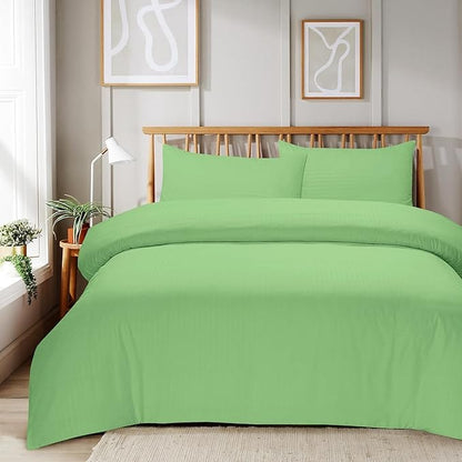 OLIVIA ROCCO Duvet Cover SINGLE / SAGE GREEN Mayfair Stripe Duvet Cover Set Wholesale Manchester UK