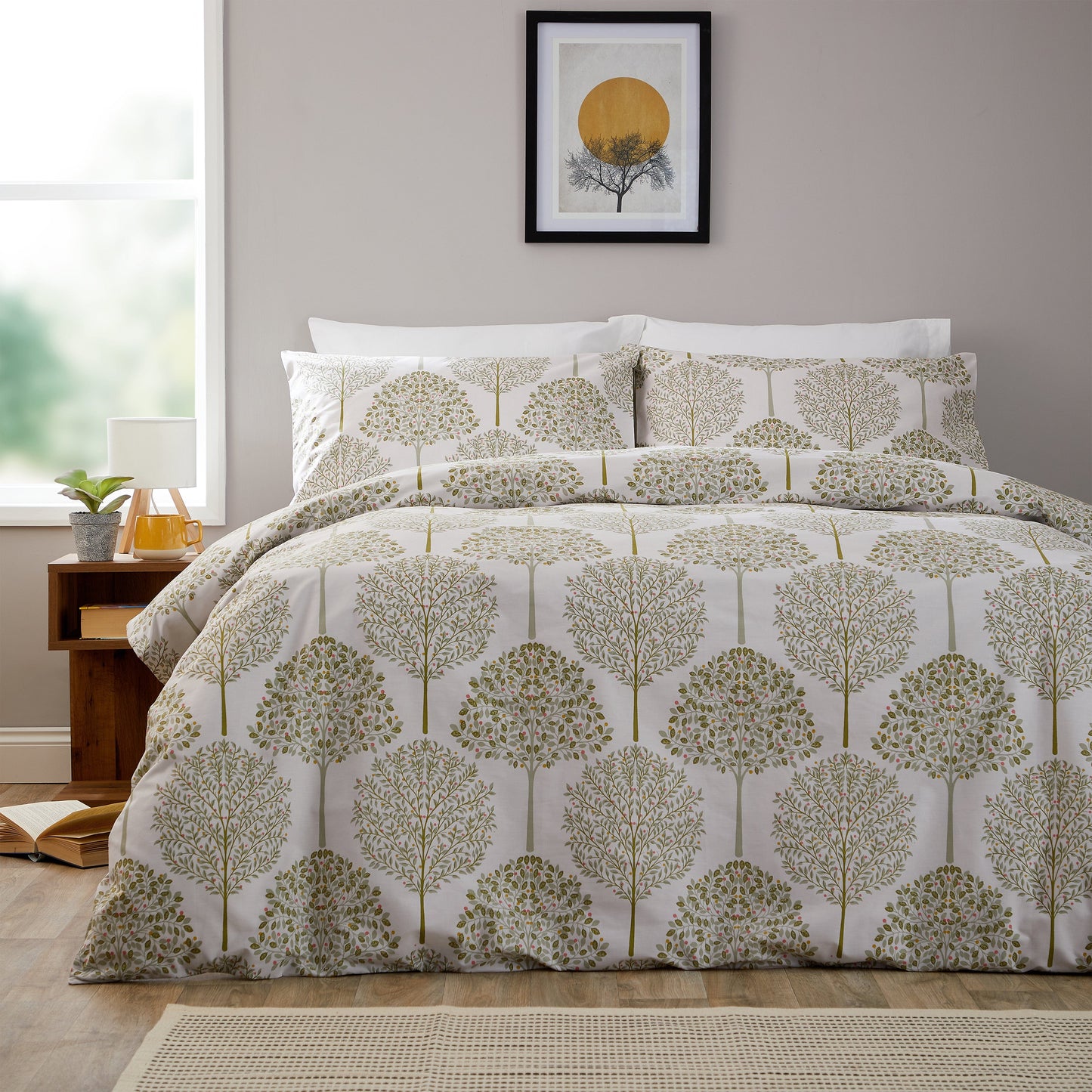 OLIVIA ROCCO Duvet Cover SINGLE Sion Sage Green 200 Thread Count Cotton Duvet Cover Set Wholesale Manchester UK