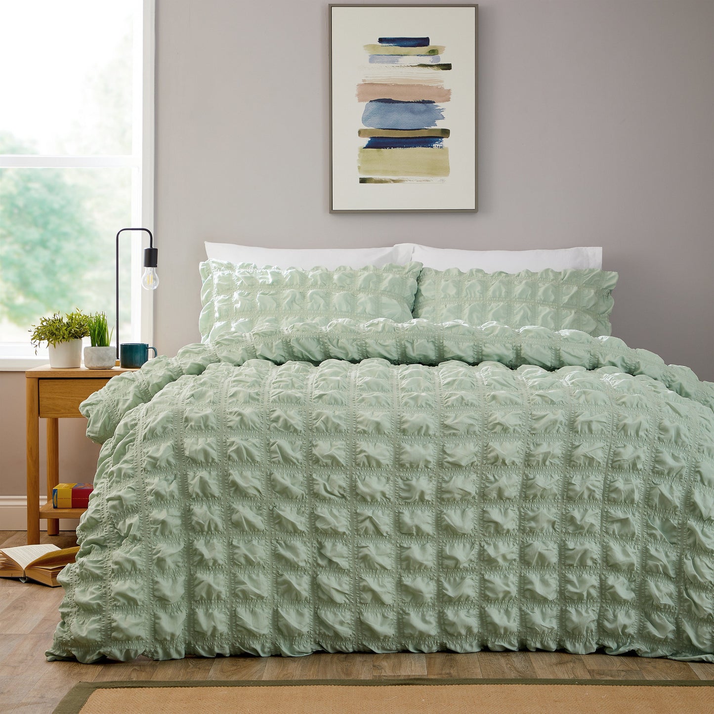 OLIVIA ROCCO Duvet Cover SINGLE Soho Sage Green Duvet Cover Set Wholesale Manchester UK
