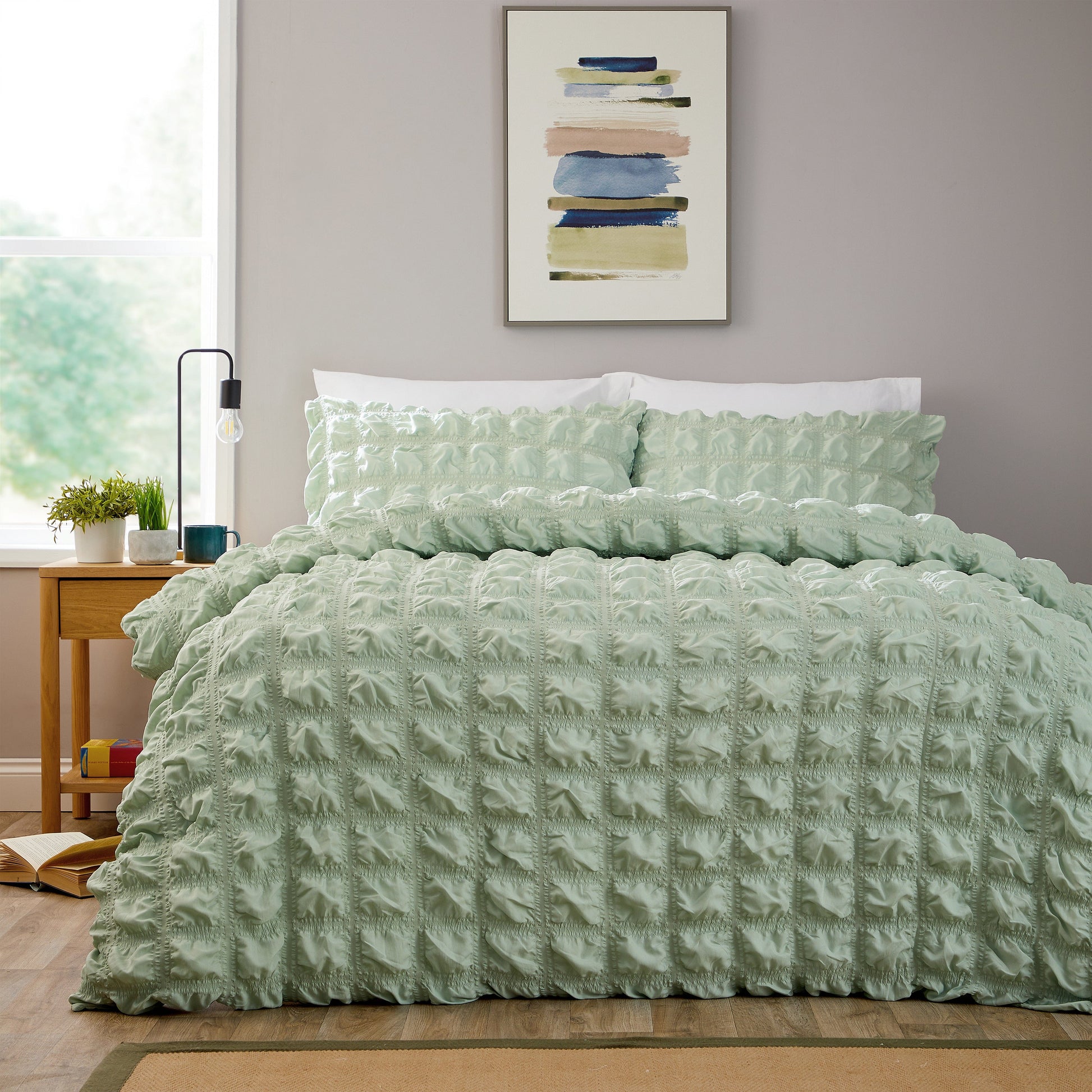 OLIVIA ROCCO Duvet Cover SINGLE Soho Sage Green Duvet Cover Set Wholesale Manchester UK