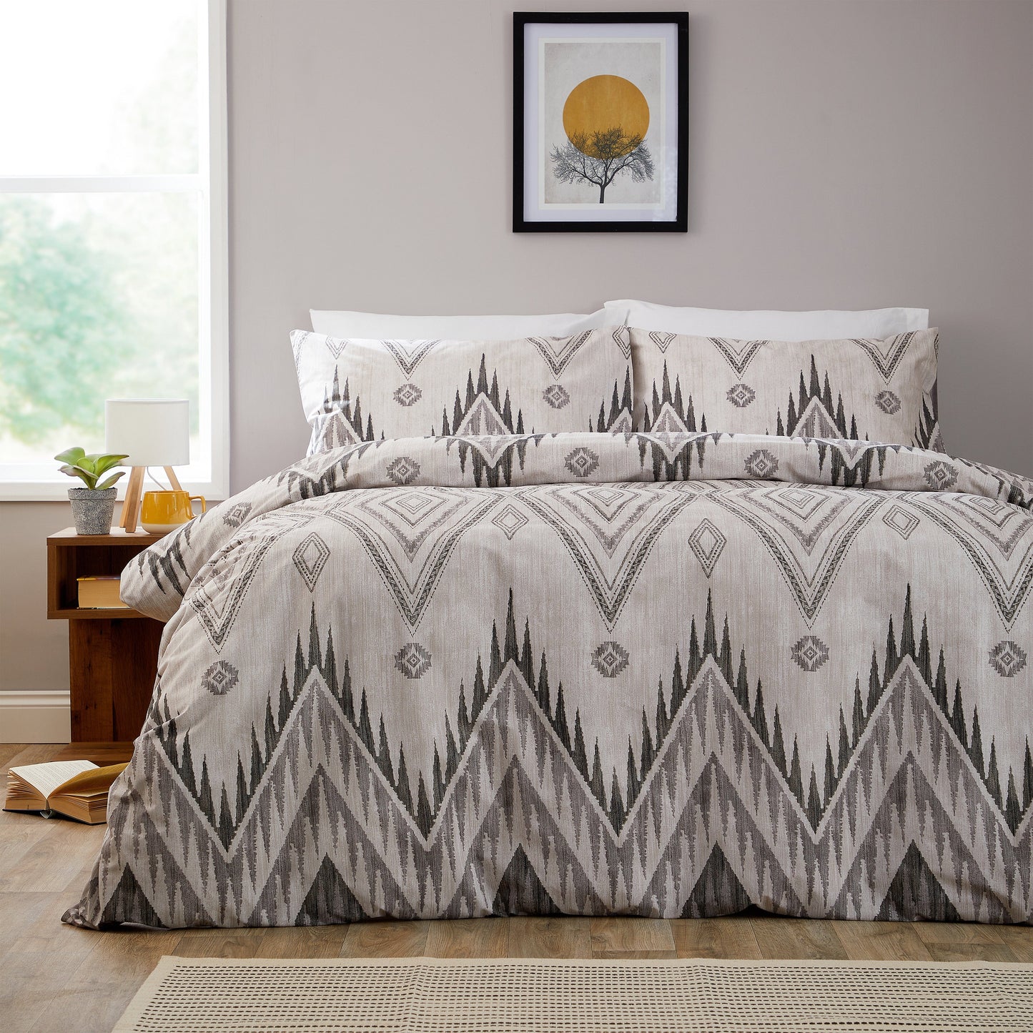 OLIVIA ROCCO Duvet Cover SINGLE Zermatt Grey 200 Thread Count Cotton Duvet Cover Set Wholesale Manchester UK