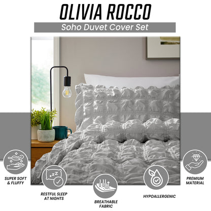 OLIVIA ROCCO Duvet Cover Soho Grey Duvet Cover Set Wholesale Manchester UK
