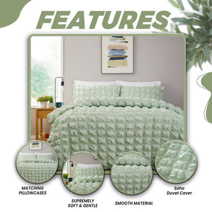 OLIVIA ROCCO Duvet Cover Soho Sage Green Duvet Cover Set Wholesale Manchester UK