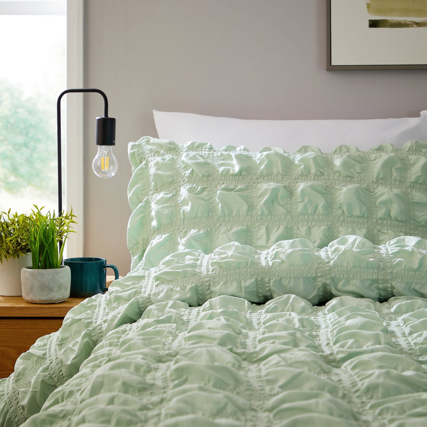 OLIVIA ROCCO Duvet Cover Soho Sage Green Duvet Cover Set Wholesale Manchester UK