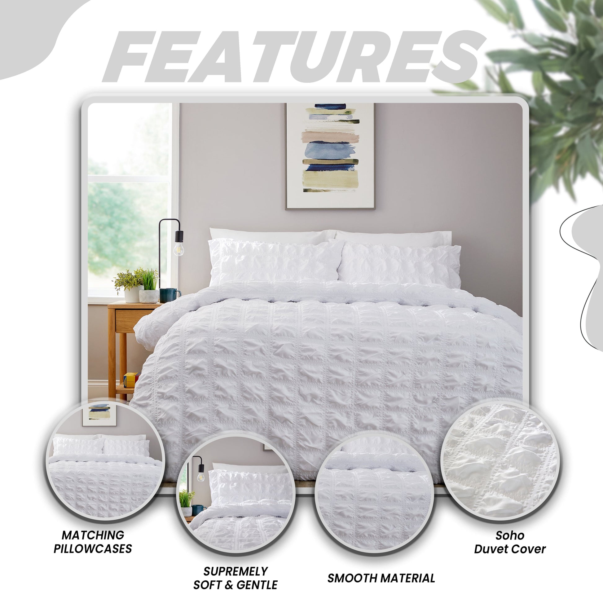 OLIVIA ROCCO Duvet Cover Soho White Duvet Cover Set Wholesale Manchester UK