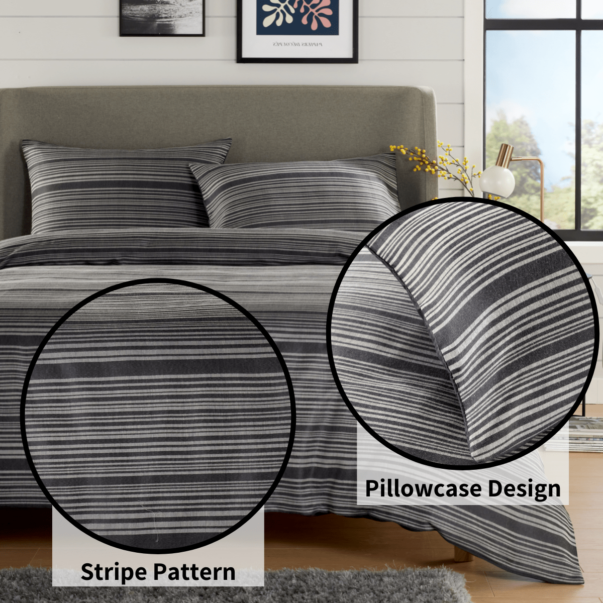 OLIVIA ROCCO Duvet Cover Stripe Jacquard Duvet Cover Set Wholesale Manchester UK