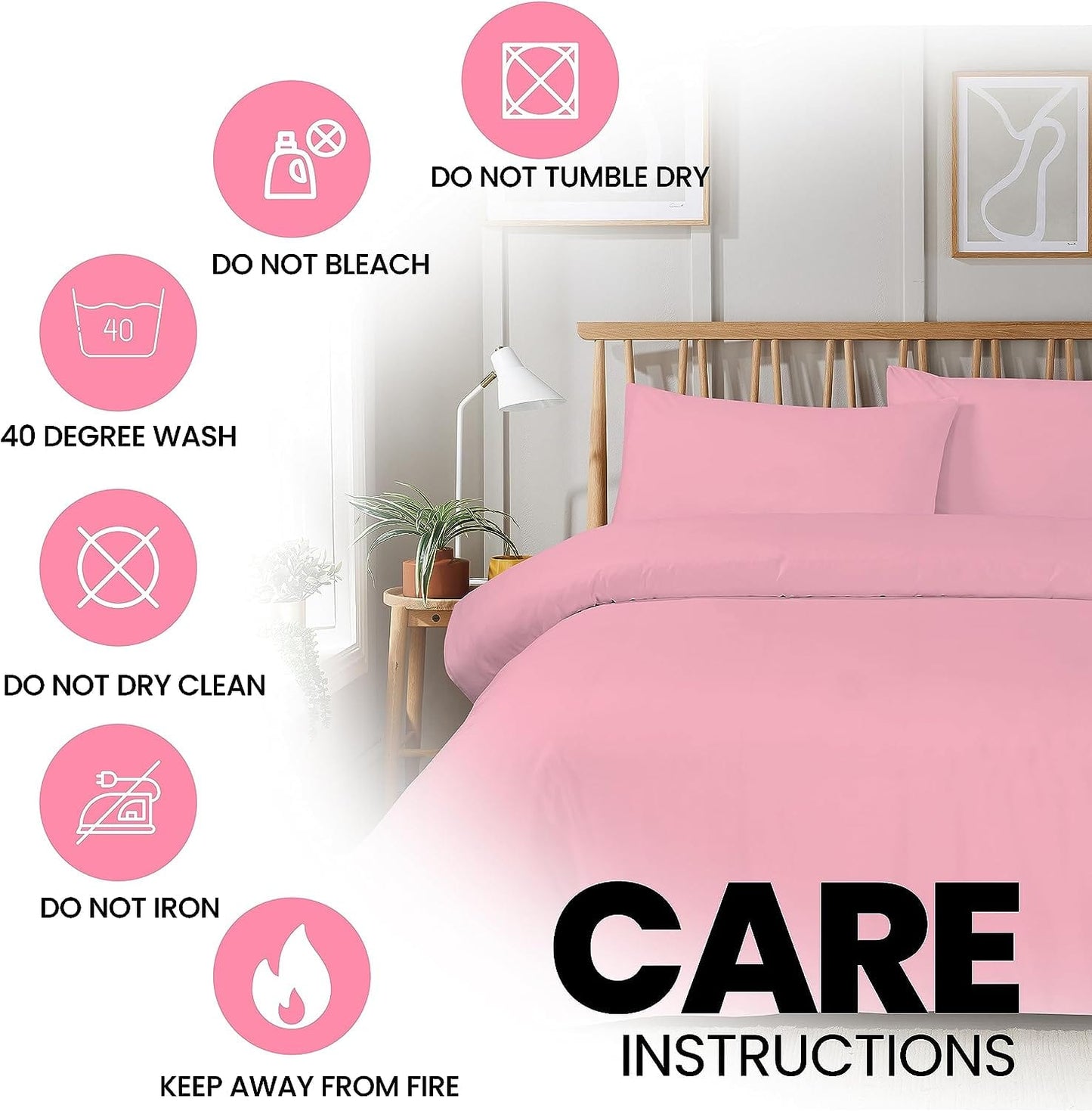 OLIVIA ROCCO Duvet Cover Super Soft Plain Duvet Set, Easy Care Eveyrday Quilt Covers Wholesale Manchester UK