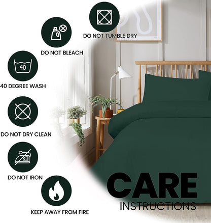 OLIVIA ROCCO Duvet Cover Super Soft Plain Duvet Set, Easy Care Eveyrday Quilt Covers Wholesale Manchester UK