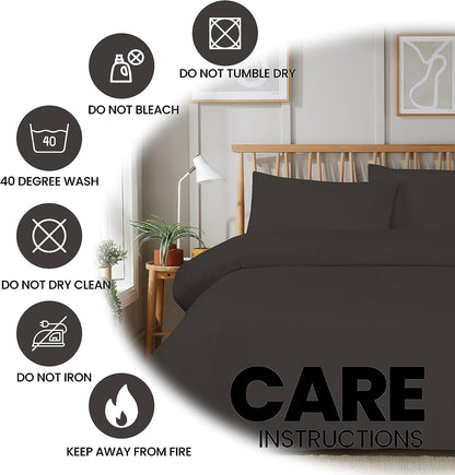 OLIVIA ROCCO Duvet Cover Super Soft Plain Duvet Set, Easy Care Eveyrday Quilt Covers Wholesale Manchester UK
