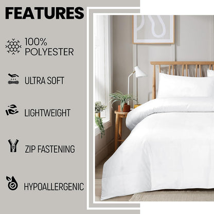OLIVIA ROCCO Duvet Cover Super Soft Plain Duvet Set, Easy Care Eveyrday Quilt Covers Wholesale Manchester UK